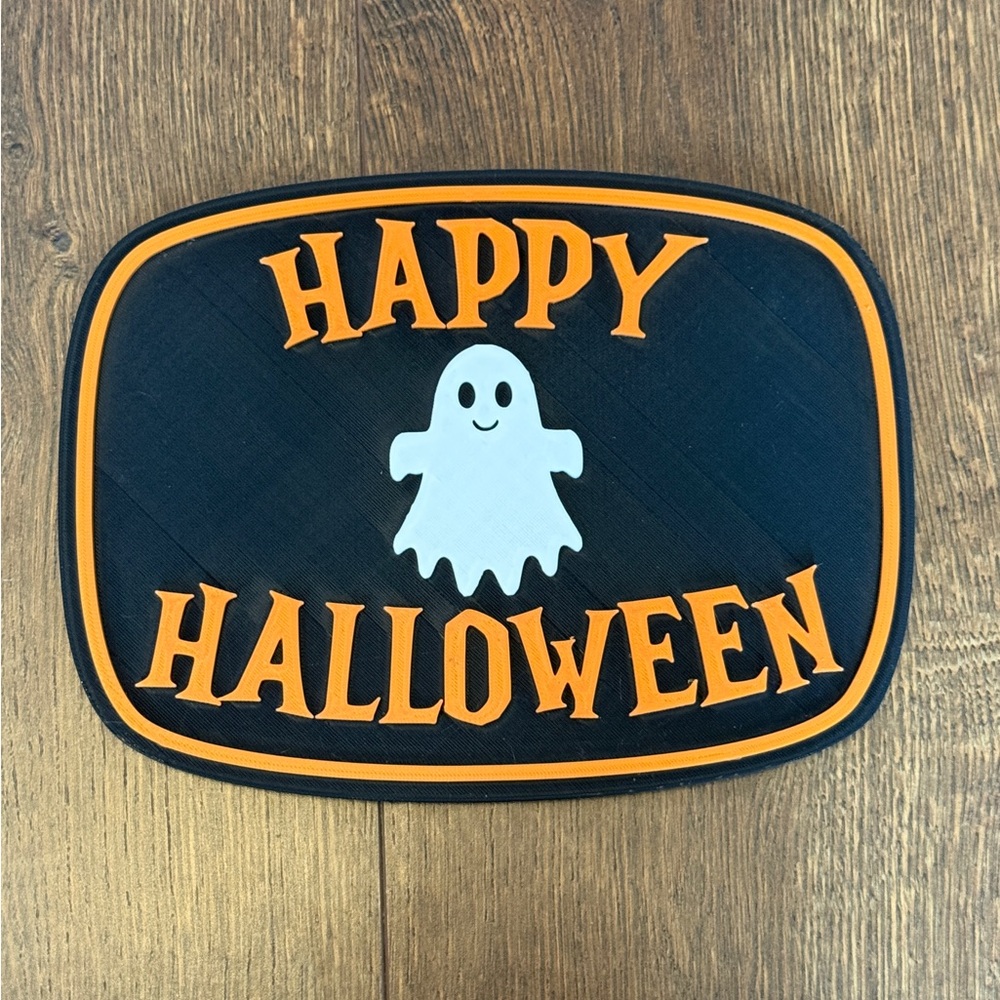 Happy Halloween Ghost Wall Plaque